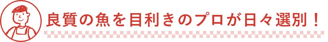 良質の魚を目利きのプロが日々選別!